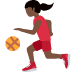 ⛹🏿‍♀️ woman bouncing ball: dark skin tone display on Twitter